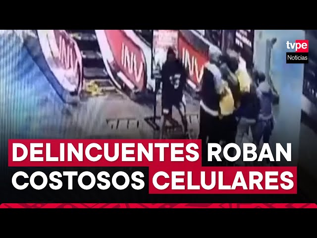 Surco: delincuentes armados con combas roban tienda de celulares en El Polo