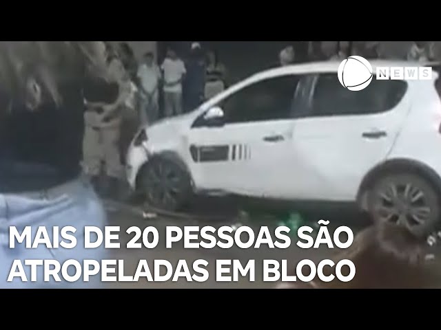 Mais de 20 pessoas são atropeladas em bloco de Carnaval em Minas Gerais