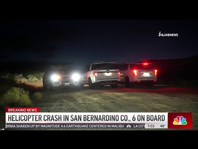 Helicopter crashes in San Bernardino County