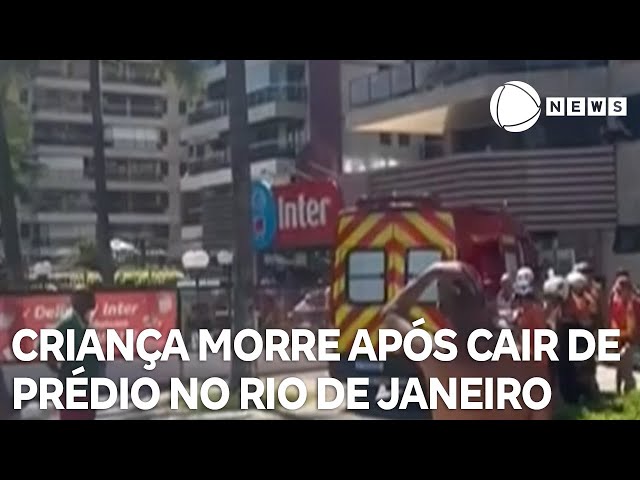 Criança morre após cair de 3º andar de prédio no Rio de Janeiro