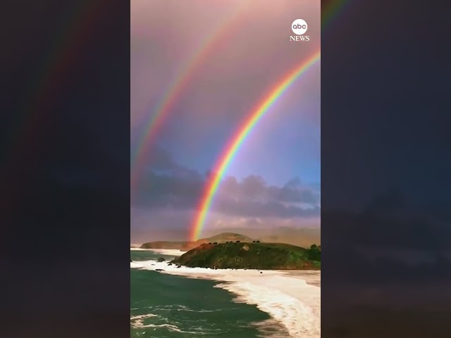 ¡Miren este bello arcoíris capturado por un drone!