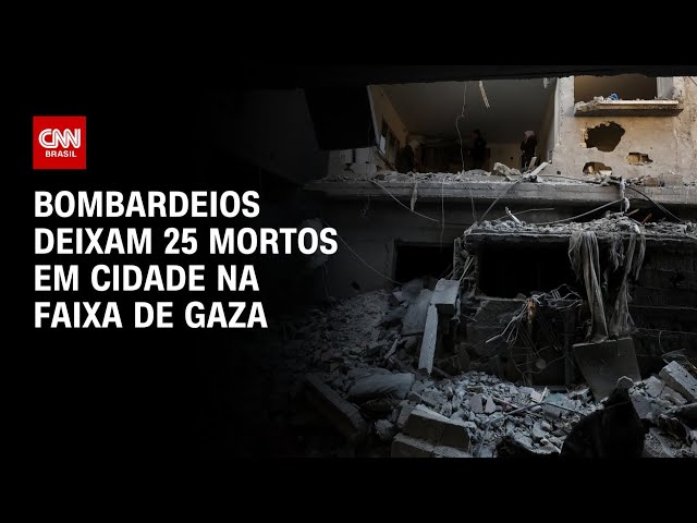 Bombardeios deixam 25 mortos em cidade no sul da Faixa de Gaza | CNN PRIME TIME