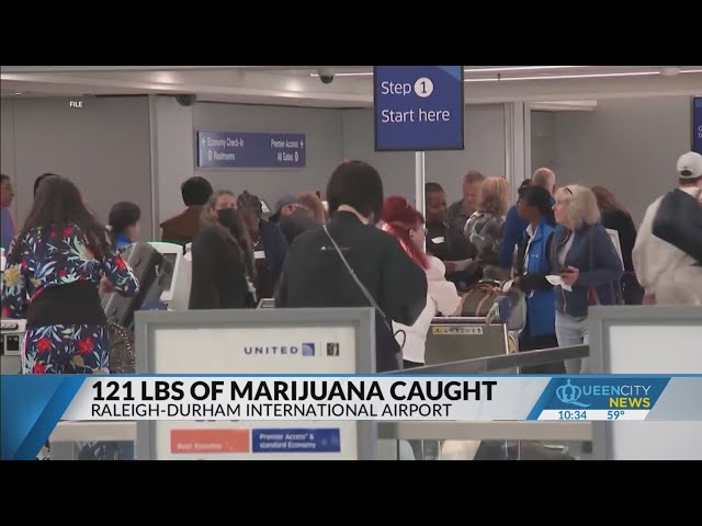 3 men arrested after 121 pounds of marijuana were found at RDU, police say