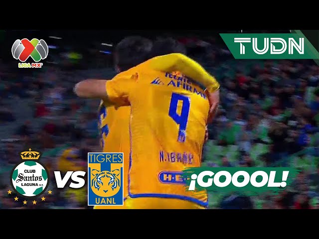 ¡NO PERDONA! Nicolás Ibáñez MARCA DE PENAL | Santos 0-3 Tigres | CL2024 - Liga Mx J6 | TUDN