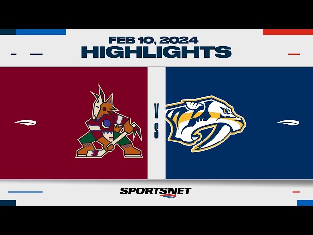 NHL Highlights | Coyotes vs. Predators - February 10, 2024