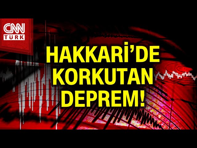 Hakkari'de 4.4 Büyüklüğünde Korkutan Deprem! #Haber