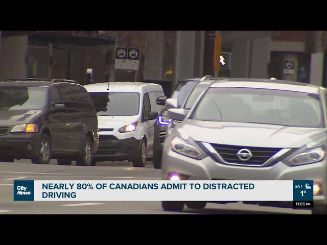 Nearly 80% of Canadians admit to distracted driving