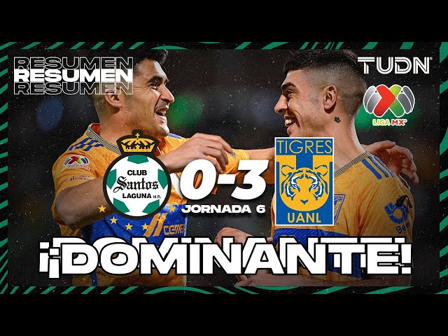 Resumen y goles | Santos 0-3 Tigres | CL2024 - Liga Mx J6 | TUDN