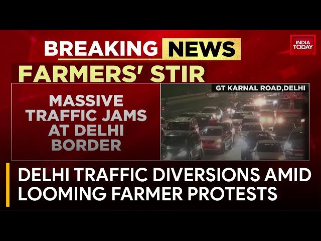 Delhi Braces For Farmers' Protest: Massive Traffic Jams At City Borders