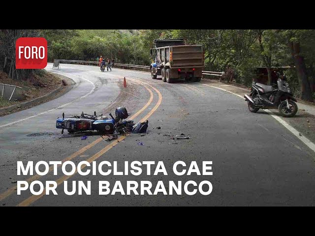 Rescatan a motociclista que cayó a barranco en Chiapas - Las Noticias