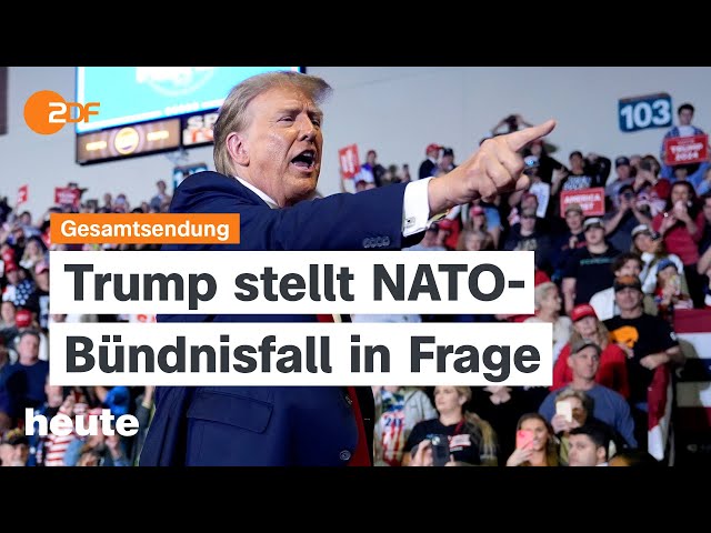 heute 19:00 Uhr vom 11.02.2024 Trump und die Nato, Gaza-Krieg, Jahrestag islamische Revolution