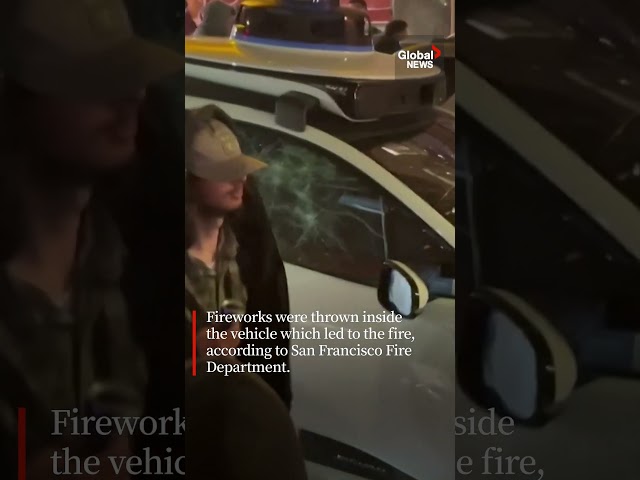 Waymo self-driving car vandalized, set on fire in San Francisco