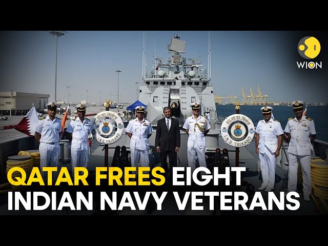 Qatar frees 8 Indian Navy veterans jailed on espionage charges, 7 return to India | WION LIVE