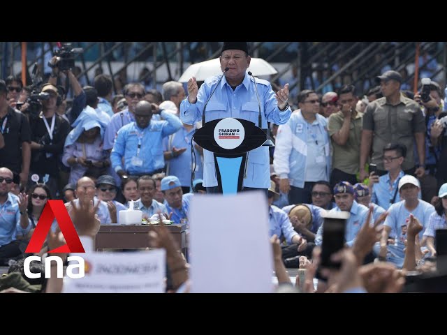 Indonesia elections: Prabowo Subianto holds final rally in central Jakarta