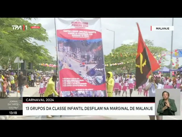 Carnaval 2024 - 13 grupos da classe infantil desfilam na marginal de Malanje