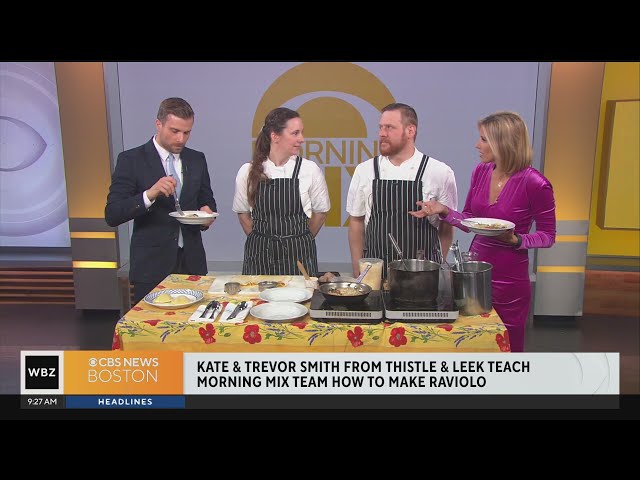 Kate and Trevor Smith from "Thistle and Leek" show how to make raviolo