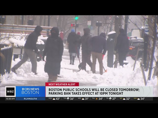 Boston declares snow emergency; schools closed Tuesday ahead of nor'easter