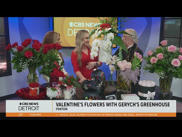 Valentine's Day flower arrangements from Gerych's Greenhouse