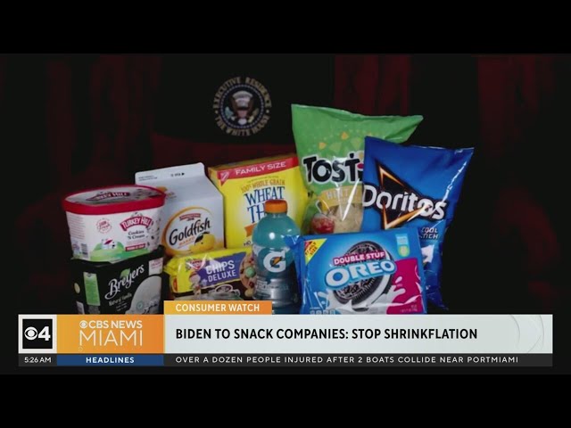 President Biden calls on snack companies to stop shrinkflation