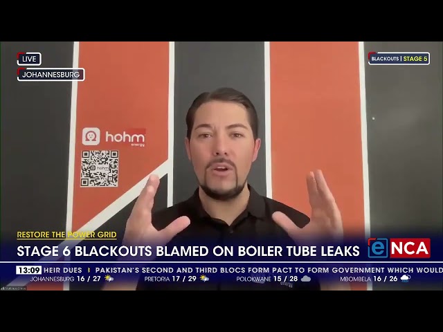 Stage 6 blackouts blamed on boiler tube leaks