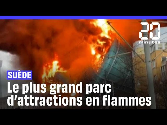 Un important incendie ravage le plus grand parc d'attraction de Suède