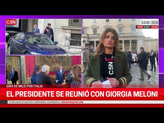 JAVIER MILEI se REUNIÓ con GIORGIA MELONI en ROMA