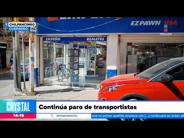 Paro de transportistas en Chilpancingo continuará hoy y mañana