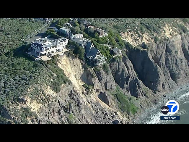 Dana Point homes threatened after cliffside gives way