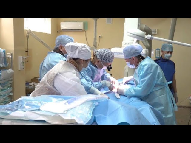 ⁣В Актау впервые провели операцию по удалению тромбов из легочной артерии
