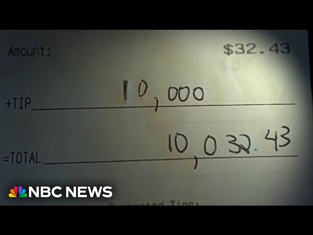 Generous customer leaves behind $10K tip at Michigan restaurant