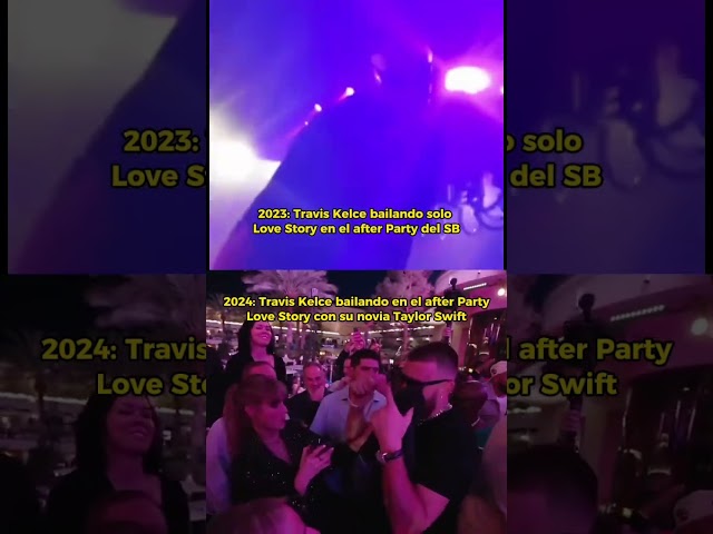 ¡AMOR DEL BUENO!  Travis y Taylor festejando la victoria en el Super Bowl #shorts