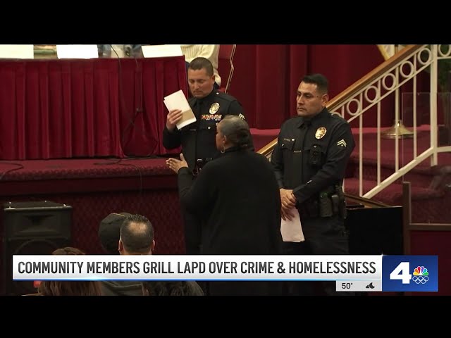 Community express concerns to LAPD 77th Street Division Members