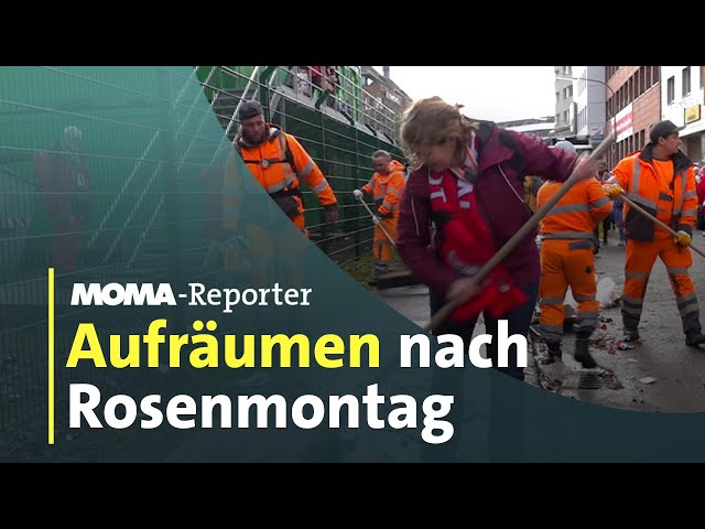 Müll beim Rosenmontagszug - so läuft das Aufräumen | ARD-Morgenmagazin