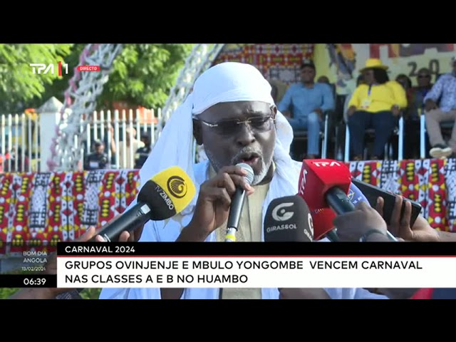 Carnaval 2024 - Grupos Ovinjenje e Mbulo Yongombe vencem carnaval nas classes A e B no Huambo