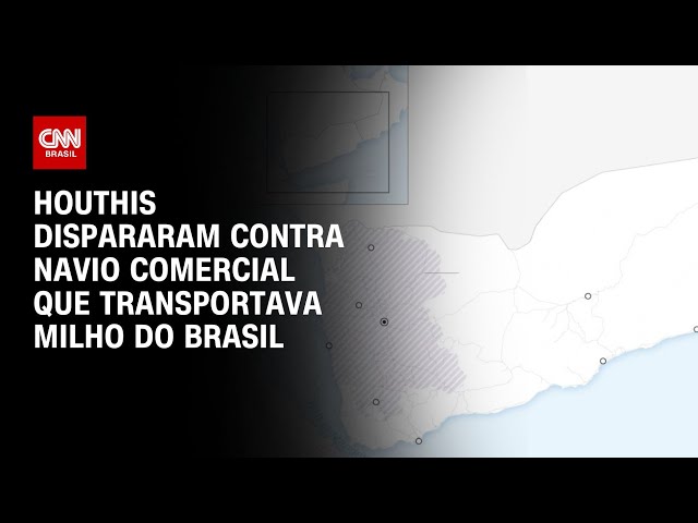 Houthis dispararam contra navio comercial que transportava milho do Brasil | CNN NOVO DIA