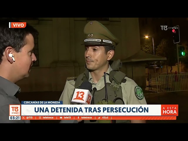 Carabineros disparó contra conductora tras persecución en cercanías de La Moneda