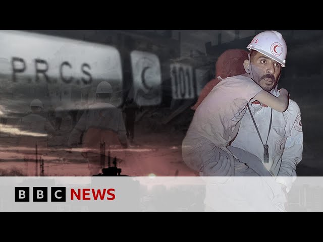 BBC follows Red Crescent paramedics during first month of Israel-Gaza war | BBC News