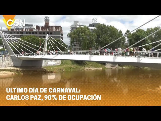 ÚLTIMO DÍA de CARNAVAL: CARLOS PAZ, 90% de OCUPACIÓN