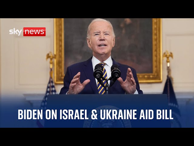 Watch live: Joe Biden delivers speech as Senate passes aid package for Ukraine, Israel and Taiwan