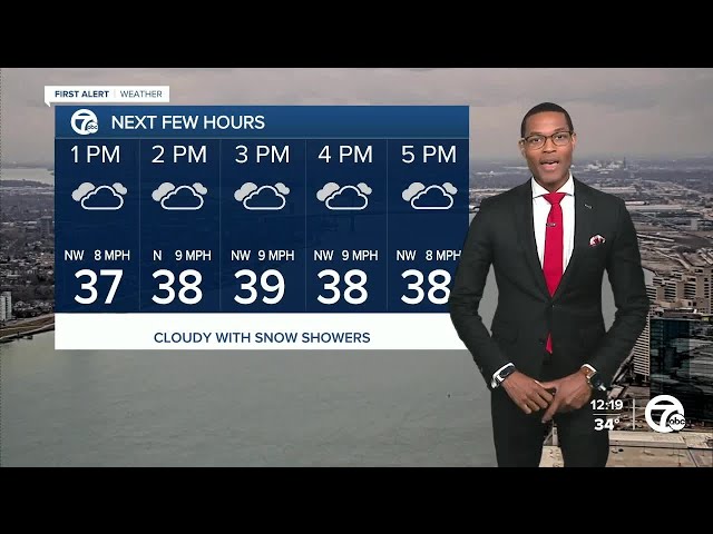 Metro Detroit Weather: More clouds and a few flurries today