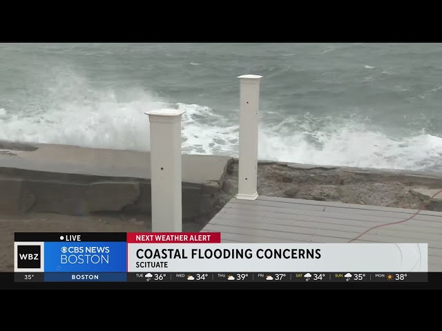 Massachusetts coastal communities monitoring for potential flooding