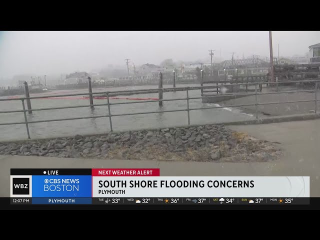 Plymouth officials monitoring storm ahead of high tide