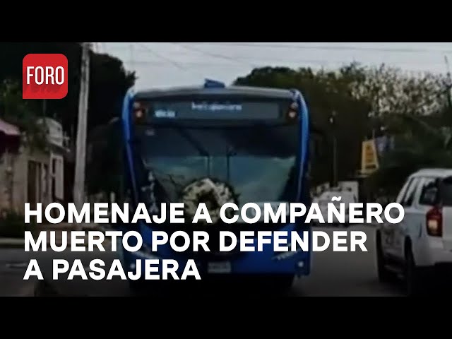 Así fue el homenaje para chofer que murió por defender a pasajera en Mérida - Las Noticias