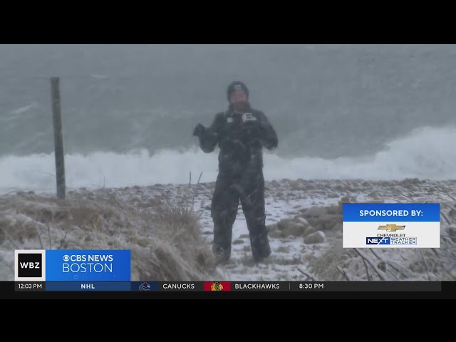 Winter storm brings snow, wind and waves to Cape Cod