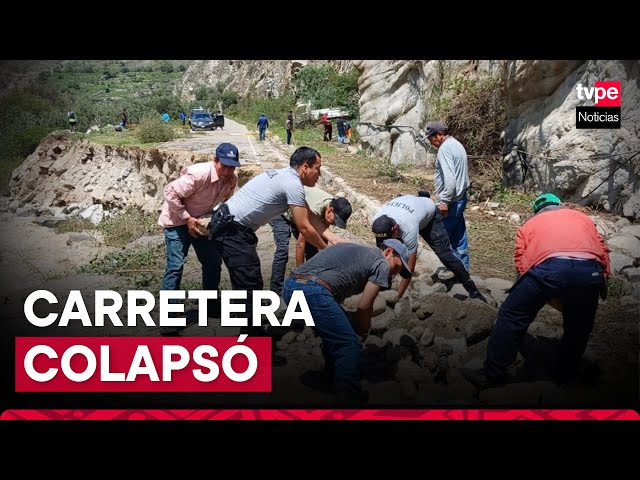 Huancavelica: salvaron de morir tras colapso de carretera