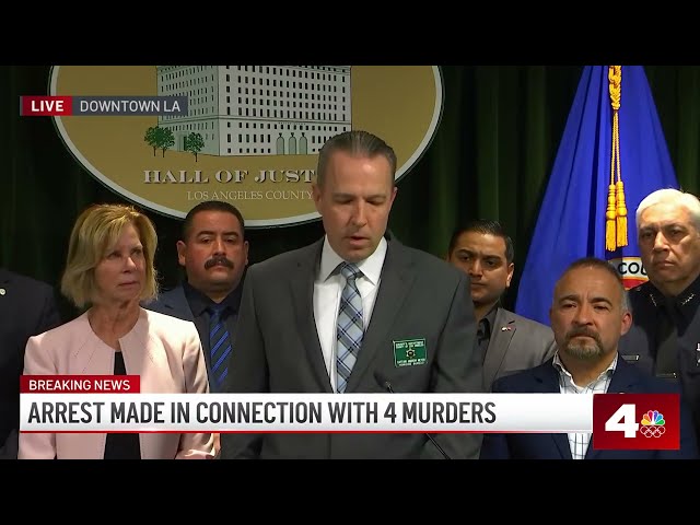 Watch live:  Officials announce arrests in four deadly overnight shootings in the southeast Los Ange