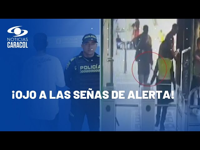 Video del momento en el que una auxiliar de Policía salva a menor de edad de ser asesinada