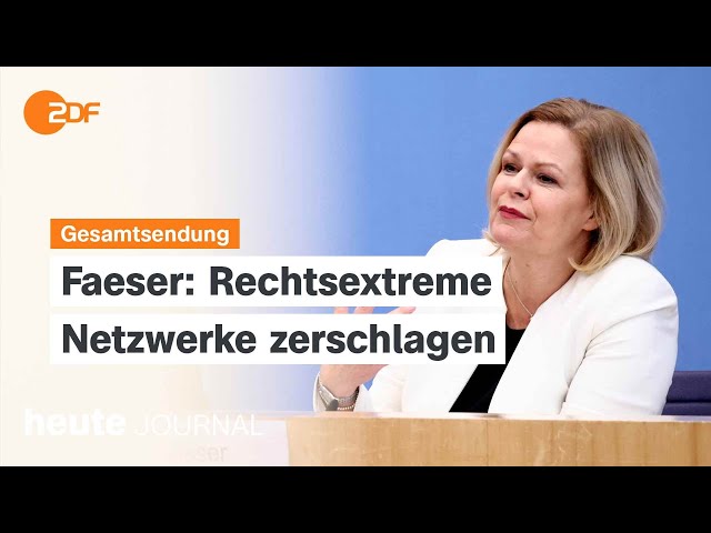 heute journal vom 13.02.2024 Faeser zu Rechtsextremismus, Bauernproteste, 10 Jahre "Die Anstalt