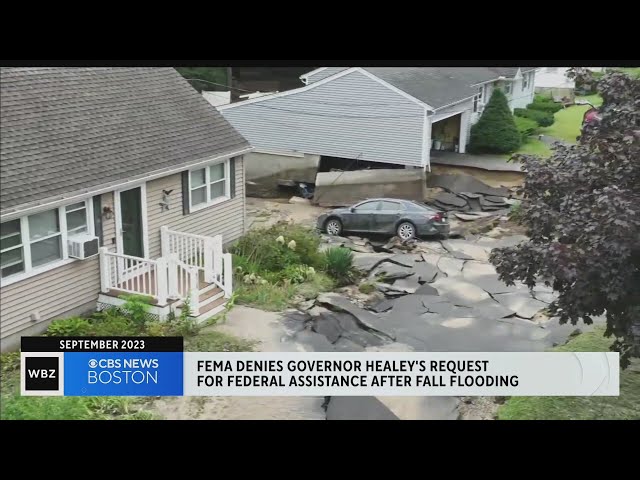 FEMA denies Governor Healey's request for funds to help flood recovery