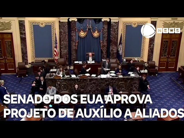 Senado americano aprova projeto de auxílio a aliados ao país